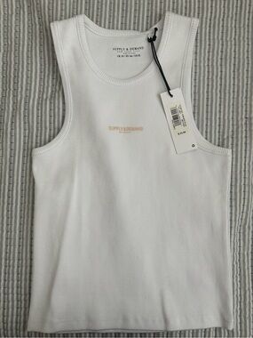 Supply & Demand Women's White Ribbed Tank Top
